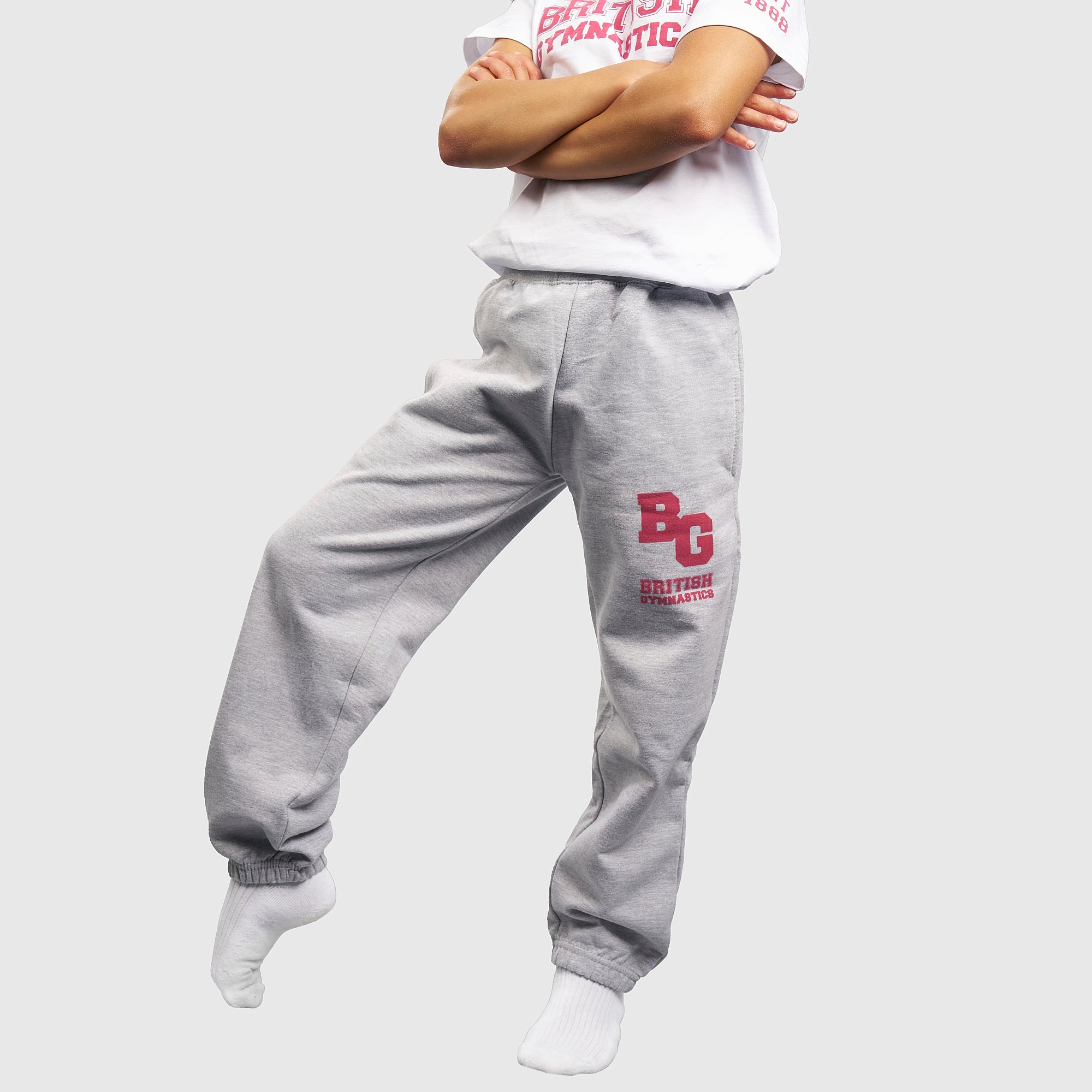 Girls Grey BG Collegiate Kids Sweatpants