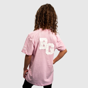 Girls Pink Collegiate Kids Tshirt