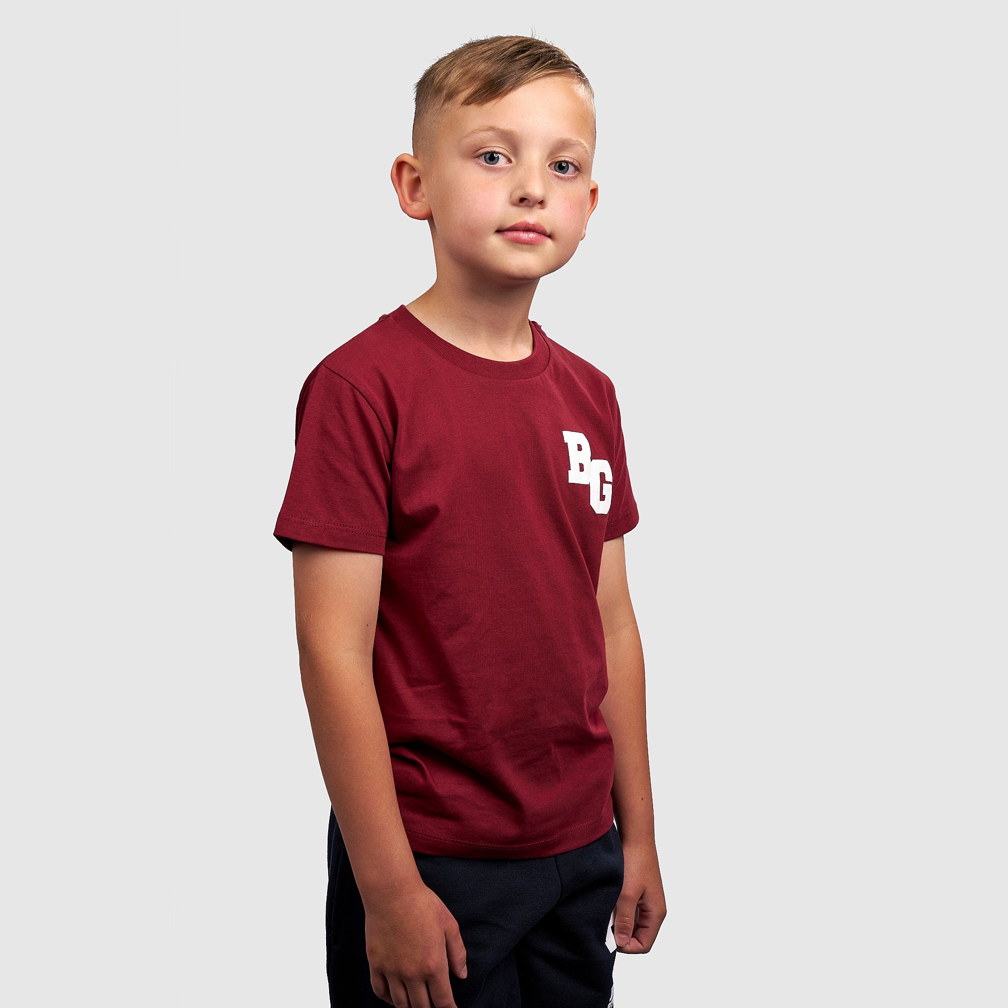 Boys Maroon Collegiate Kids T-shirt