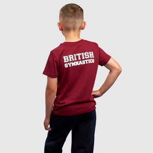 Boys Maroon Collegiate Kids T-shirt