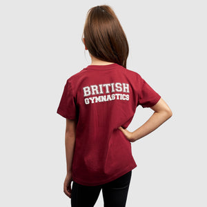 Girls Maroon Collegiate Kids T-shirt