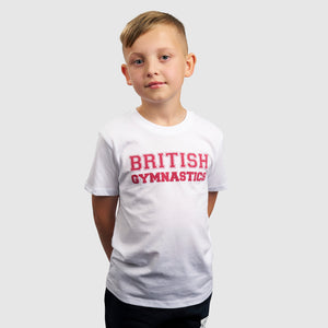 Boys White Collegiate Kids T-shirt