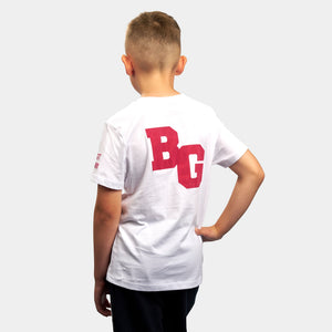 Boys White Collegiate Kids T-shirt