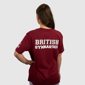 Womens Maroon BG Collegiate T-shirt