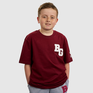 Mens Maroon BG Collegiate T-shirt