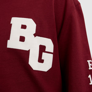 Womens Maroon BG Collegiate T-shirt