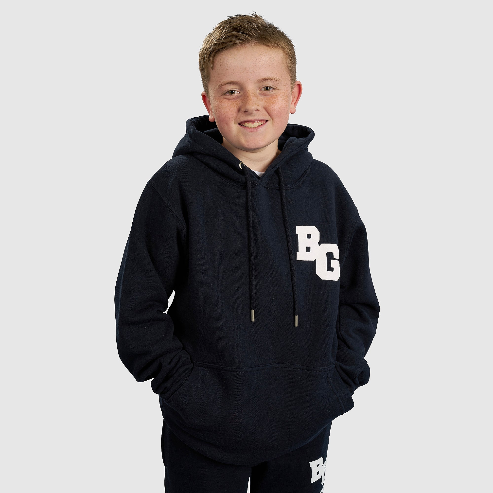 Mens Navy BG Collegiate Hoodie