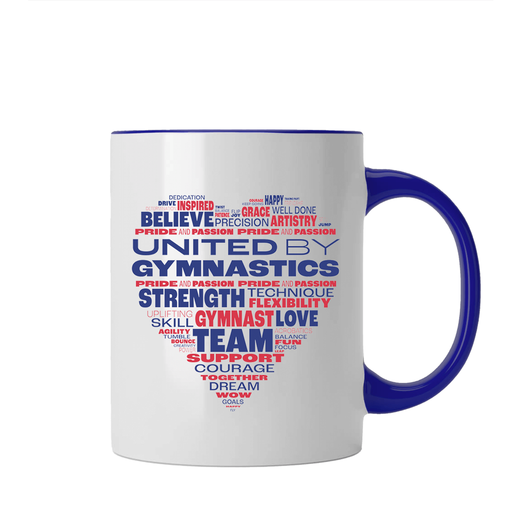 United By Gymnastics Heart Mug