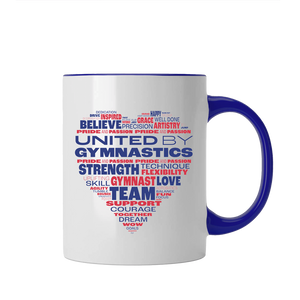 United By Gymnastics Heart Mug