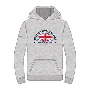 BG Union Jack Graphic Hoodie: Grey: Kids