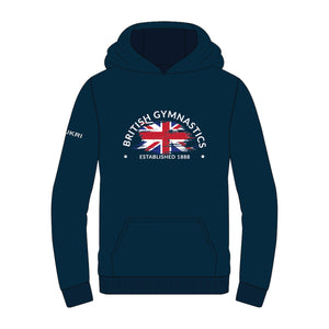 BG Union Jack Graphic Hoodie: Navy