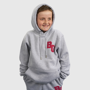 Mens Grey BG Collegiate Hoodie