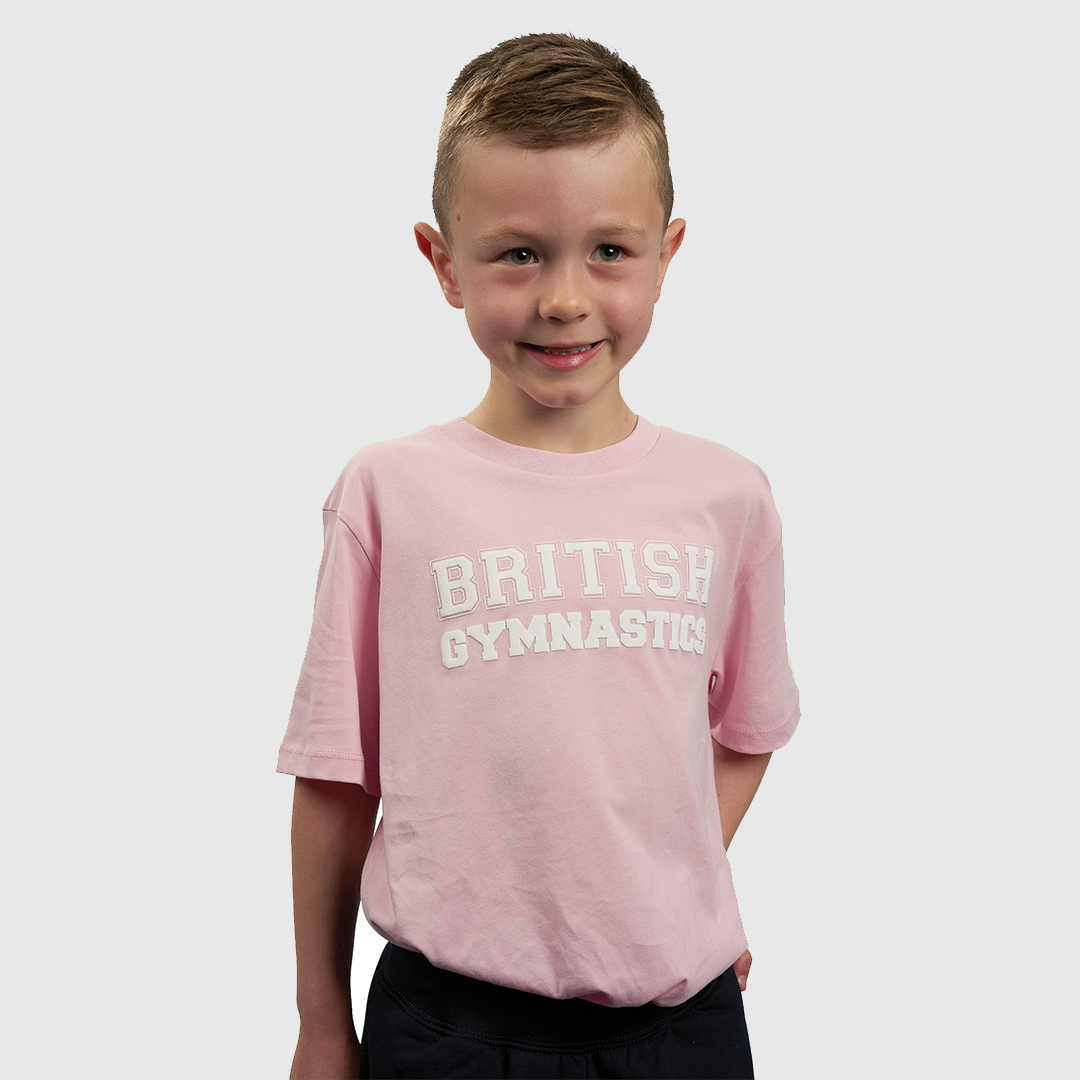 Boys Pink Collegiate Kids Tshirt