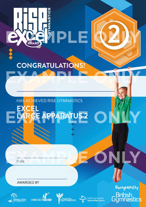 Rise Gymnastics Excel Certificates