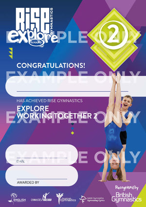 Rise Gymnastics Explore Certificates