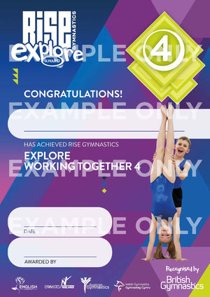 Rise Gymnastics Explore Certificates