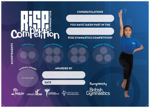 Rise Gymnastics Competition Achievement Certificate