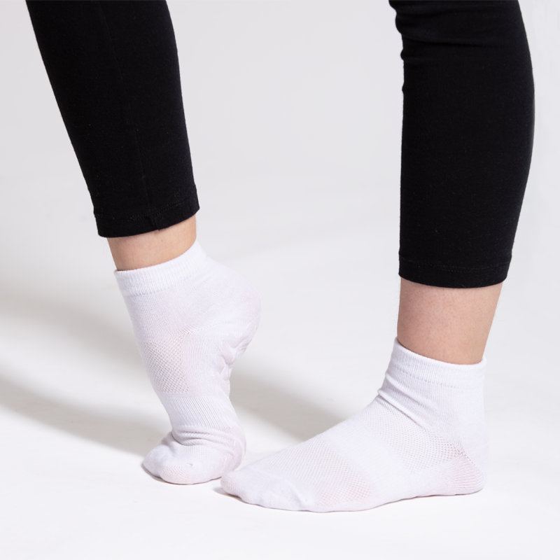 White Grip Socks, White Gymnastics Socks