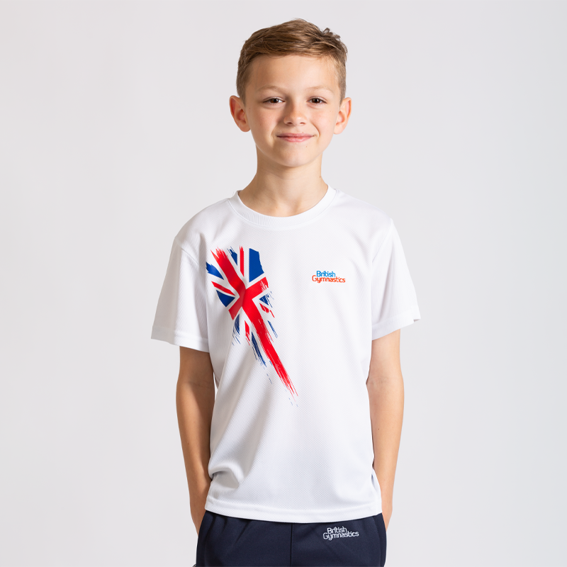 Kids Speedy Jack Sports White T-Shirt